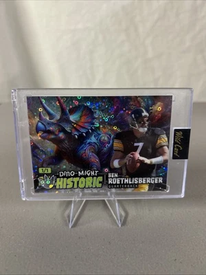 Tricerátopo Ben Roethlisberger 1/1 pré-histórico 2024 Wild Card Dino Might Disco - Imagem 1 de 3