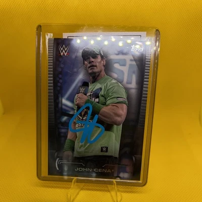 autographed John Cena Purple 2021 Topps Undisputed WWE Card  - Image 1 of 2