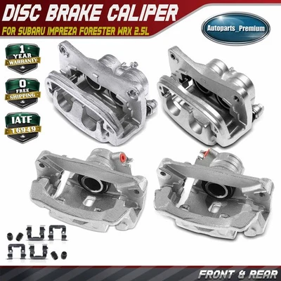 4x Front & Rear Brake Caliper with Bracket for Subaru Impreza Forester WRX 2.5L - Image 1 of 4