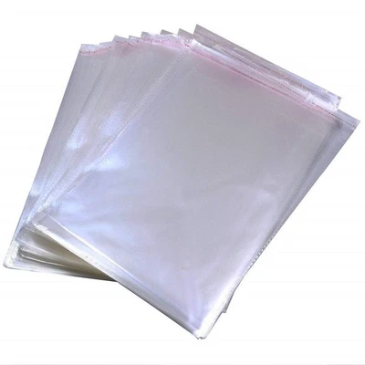 200 Pcs 10" x 13" Self Seal Clear Cellophane Bags Resealable Plastic Apparel ... - Image 1 of 4