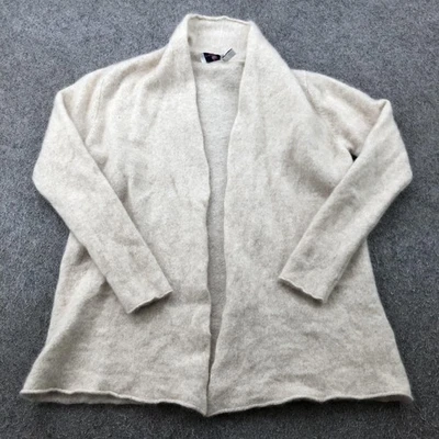 Suéter Vineyard Vines Mujer XS Beige Frente Abierto Mezcla Lana Cárdigan Italia Suave Foto 1 de 4