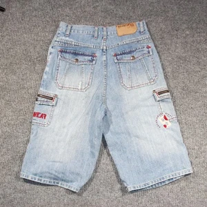 Y2K Rocawear Jorts Kids 16 Light Wash Grunge Retro Baggy Pockets Jesse Pinkman - Picture 1 of 6