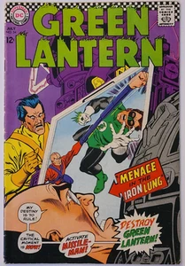 GREEN LANTERN #54 (DC 1967) SILVER AGE! EST~FEIN+(6,5) „BEDROHUNG IN DER EISERNEN LUNGE“ - Bild 1 von 15