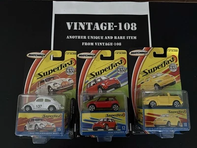 2004 Matchbox Superfast Lot/3 35 years #10 PT Cruiser, #12 Mini, #15 VW Beetle! - Image 1 of 2