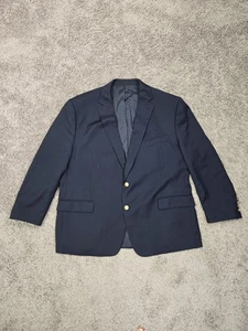 Lauren Ralph Lauren Men’s 48R Classic Navy Blazer Sport Coat Gold Two-Buttons - Picture 1 of 10