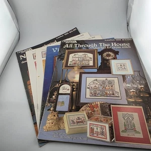 Vintage Leisure Arts Cross Stitch Patterns  House Town Country Nostalgic Designs - Picture 1 of 5