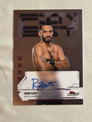 2025 Topps Finest UFC Rob Font Auto #FA-RT - Image 1 of 2