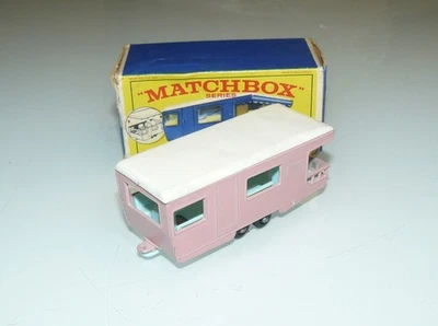 Matchbox Moko Lesney- Trailer Caravan, 23, Pink, Very Good Boxed - Image 1 of 4