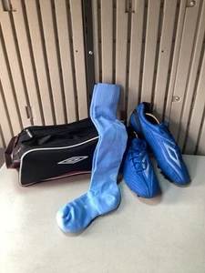 Umbro Precision Pro LGE-A Football Boots In Blue UK 11 US 12 EUR 46 - Bag/Socks - Picture 1 of 24