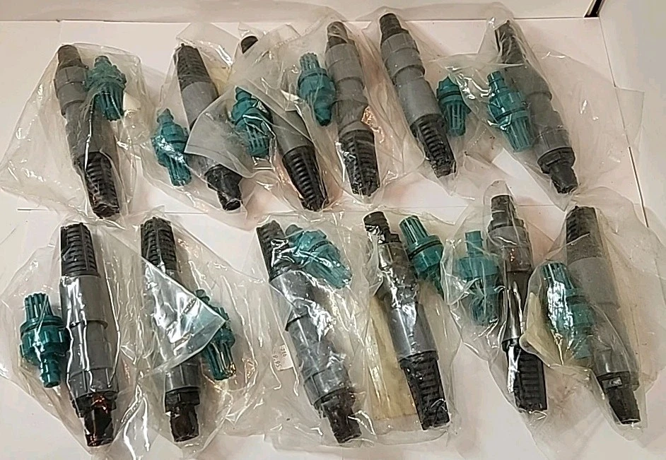 NEW LOT OF 12 Ebb & Flow Fitting Kit with Overflow Teal Hydroponics Flood Table - Image 1 of 2