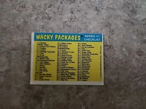 Tarjeta coleccionable Wacky Package Series #1 Checklist 1979 - Imagen 1 de 2