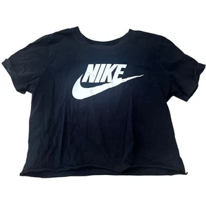 Nike Black Short Sleeve Crop Top - Youth Small - Picture 1 of 2