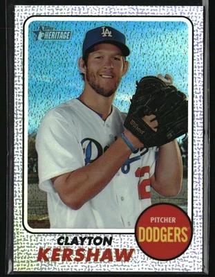 2017 Topps Heritage #THC-400 Clayton Kershaw Chrome Purple Refractor - Image 1 of 2