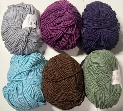 (lot of 6 partial)  Valley Yarns NORTHFIELD mixed colors merino-alpaca-silk - Image 1 of 4