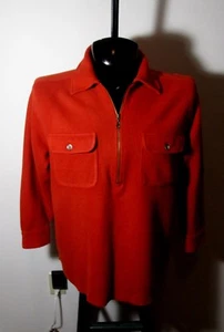 JONES JEANS Rot 1/2 Zip Heavy Tight Strick Polo Jersey Herren Gr. M - Bild 1 von 5