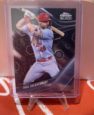 2023 Topps Chrome Black Paul Goldschmidt #4 ST. LOUIS CARDINALS - Image 1 of 2