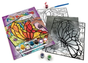 MARIPOSAS MARIPOSAS PAPEL PINTURA PINTURA POR NÚMEROS VIDRIO ARTE ARTESANAL KIT FBPN1 - Imagen 1 de 3