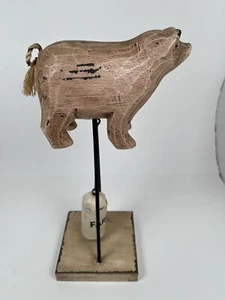Vintage Schwein Figur Handarbeit schwingender Bauernhof Krug Statue Volkskunst Unikat - Bild 1 von 13