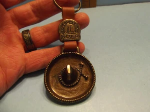 Old/Unique Collectible Key Chain 2"in Metal  LOS CABOS MEXICO Sombrero - Picture 1 of 7