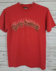 Official Harley Davidson Men's Med T-shirt San Benito TX Motorcycle HOT RED! - Picture 1 of 12