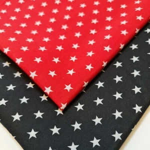 Stars Polycotton MATERIAL Dress Craft Quilting Patchwork Fabric By Meter 44" - Picture 1 of 6