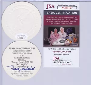 Frank Mahovlich Autographed Hockey Hall of Fame Pass 1 JSA - Picture 1 of 1