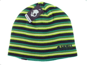 Skullcandy Hyperion Audio Speaker Beanie Hat Green Stripe Brand New - Picture 1 of 1
