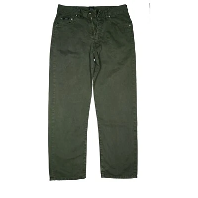 Pantalones de mezclilla Hugo Boss Arkansas para hombre calce regular recto 50 M W33 L30 verde militar Foto 1 de 4