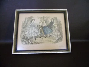 Vintage Fashion Advertising Print "The Beginnings Of The Crinoline (1863)" - Picture 1 of 7