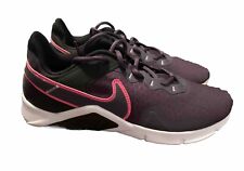 Size 10 Nike Legend Essential 2 Women's Shoes Black Purple-Lilac Hyper Pink