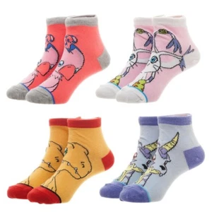 Children's Socks Digimon Ankle Socks 4 Pairs Set Kids Youth Digital Monsters  - Picture 1 of 5