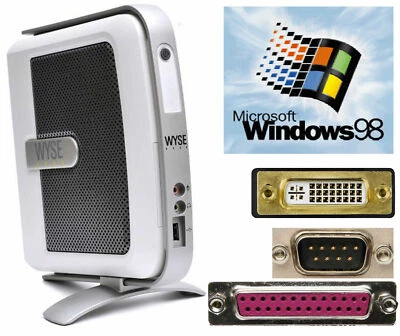 Ordenador Wyse V90L Con Windows 98 RS-232 Serial Lpt Parallelport DVI USB #TC60 - Imagen 1 de 4
