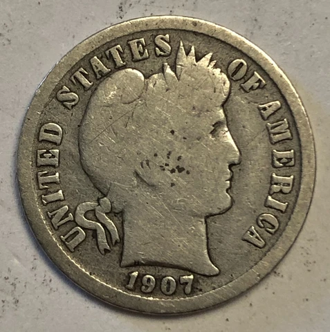 Lot of 3 Barber Dimes 1907 O 1911 D 1915 S Cover