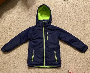 Jacket AQ Explore The Unknown Hooded Lined Jacket youth medium Blue Neon Zip - Picture 1 of 1