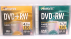 Lot of 2 Memorex DVD+RW 4.7GB 120 Minute Single Sided Unused