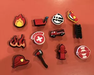 Fireman Lifeguard Shoe Charms To Fit Crocs 12 Pieces - Picture 1 of 1