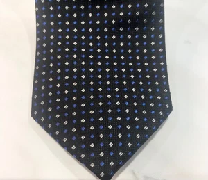 NWT Jos. A. Bank Executive 100% Silk Necktie Blue/Silver Polka Dot Design - Picture 1 of 5