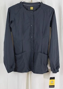 WonderWink Women's Crew Neck Warm Up Jacket Pewter Size 2XS - Picture 1 of 3