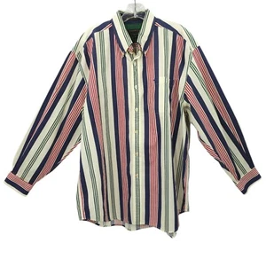 Alexander Julian Colours Striped Shirt Mens XL Vintage 90s Button Up Long Sleeve - Picture 1 of 22