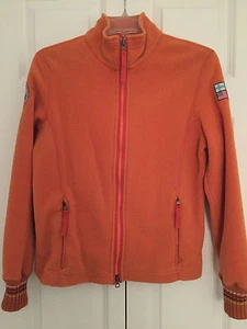 EUC NAPAPIJRI Expedition Experience ORANGE Zipper Fleece Jacket Medium UNIKAT - Bild 1 von 11