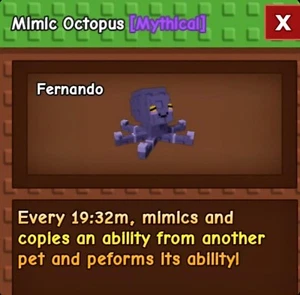 Pulpo Mimic | Cultiva un jardín | G a G | Roblox | Solo entrega digital - Imagen 1 de 1