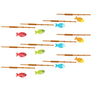 12PCS fishing pole Cake Decoration Theme Tiny Fishing Pole Decors Cupcake - Imagen 1 de 12