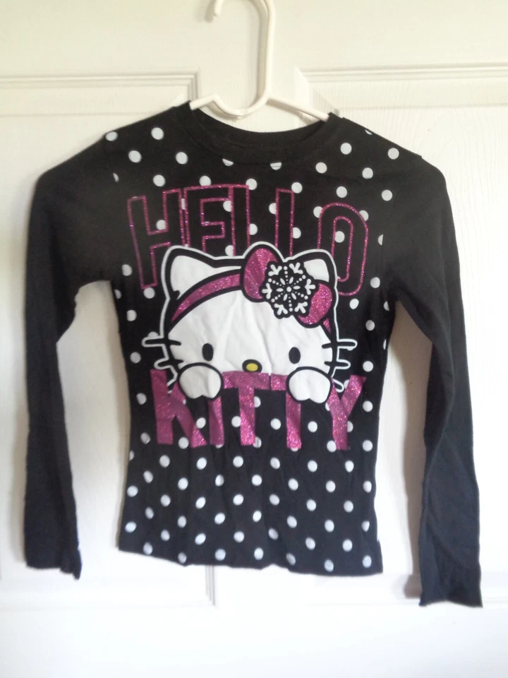 Girl's - Black - Hello Kitty - Long Sleeve Shirt - Size S - Image 1 of 1