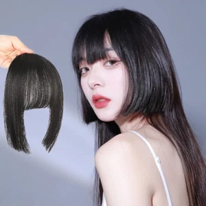 Clip In Bangs False Bangs Hair Bangs Hair Extension Fake Fringe Hime Cut Natural - Picture 1 of 14