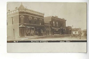 1908 West Side of Square, Afton, Iowa RPPC - Picture 1 of 2