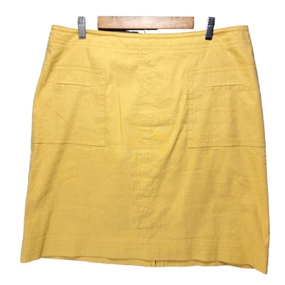 Nic Zoe юбка женщин 16 льняной смеси Summer карманы легкий офис работы новый - Изображение 1 из 4