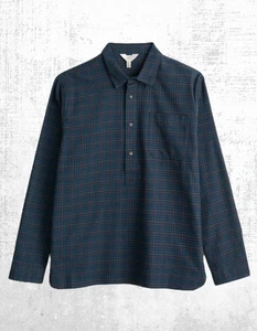 Ex Seasalt Men’s Checks Collared Button Down Shirt in Navy Multi - Picture 1 of 6