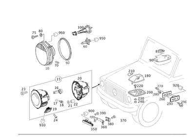 Genuine Mercedes-Benz Turn Signal Lamp 463-906-00-42 Foto 1 de 2