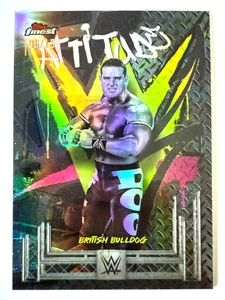 2025 Topps WWE Finest British Bulldog Rare Black Refractor /15 - Bild 1 von 2