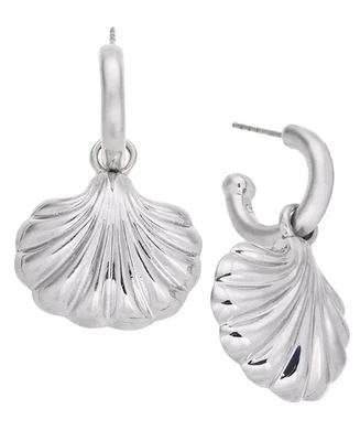 Pendientes de aro con dije en tono dorado 34, 1,5", nuevos con etiquetas, precio de venta sugerido por el fabricante 29,50 USD Foto 1 de 4